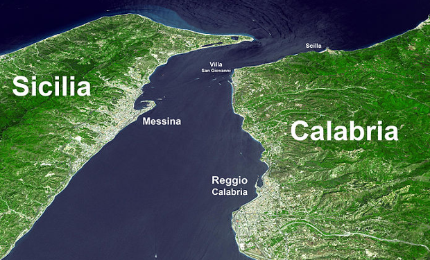 Società Stretto di Messina: l'allontanamento delle coste 